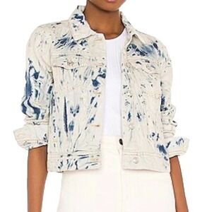 NWT Free People Jean Jacket‎ Boho Grunge Rock Distressed Denim Y2K Women's XS